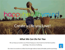 Tablet Screenshot of happyhealthymind.com